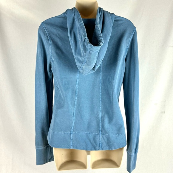 PrAna Blue French Terry Cotton Janell Hooded Jacket Women’s Size Extra Small - Picture 4 of 14